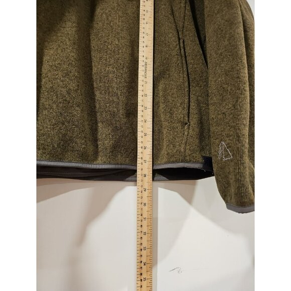 L.L. Bean Sweater Fleece Pullover Men Size XL Fitted Olive Green Warm Comfy - Picture 8 of 8